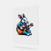 Cool Rabbit speelt gitarist van Easter Musician Acryl Bord (Hoek)