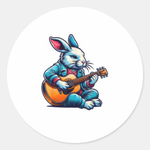 Cool Rabbit speelt gitarist van Easter Musician Ronde Sticker