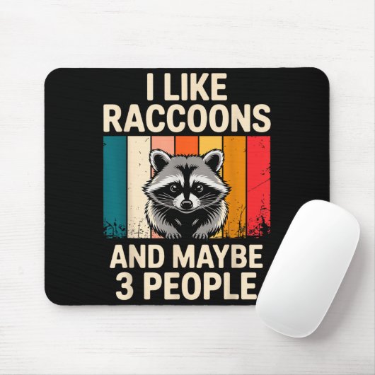 Cool Raccoon Design For Men Women Kids Racoon Racc Muismat (Met muis)