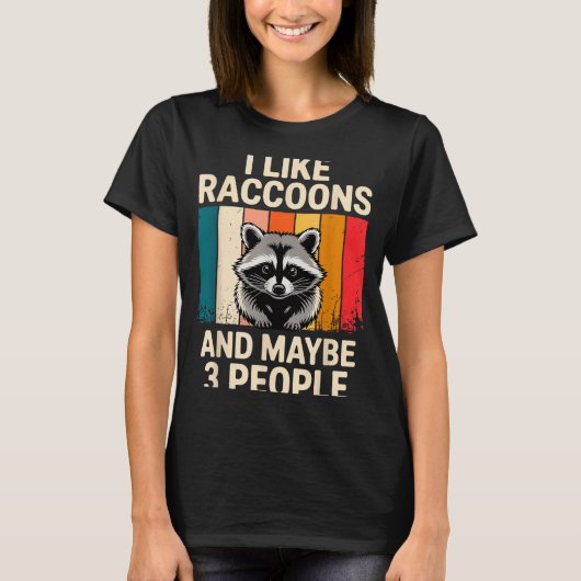 Cool Raccoon Design For Men Women Kids Racoon Racc T-shirt (Voorkant)