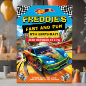 Cool Race Auto Verjaardagsfeestje Kaart