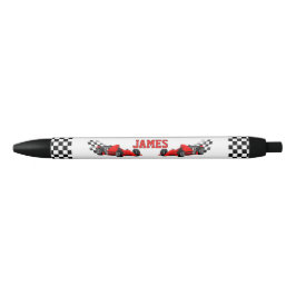 Cool Race Car Boy Custom Naam Gepersonaliseerde Pe Zwarte Inkt Pen