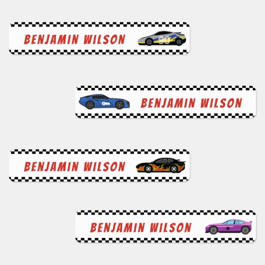 Cool Race Care Custom Name Label Waterdicht (Groep)