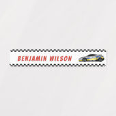 Cool Race Care Custom Name Label Waterdicht (Design 1)