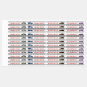 Cool Race Care Custom Name Label Waterdicht (Vel)