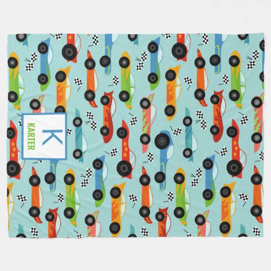 Cool Race Cars Aangepaste Kinderen Fleece Deken (Voorkant (Horizontaal))