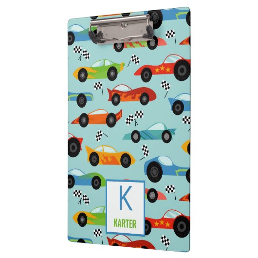 Cool Race Cars Aangepaste Kinderen Klembord (Links)