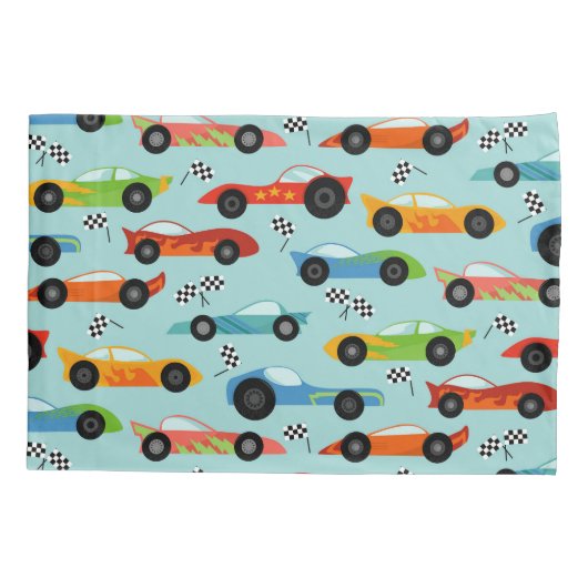 Cool Race Cars Aangepaste Kinderen Kussensloop (Achterkant)