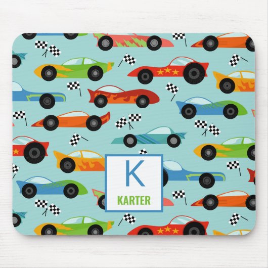 Cool Race Cars Aangepaste Kinderen Muismat (Voorkant)