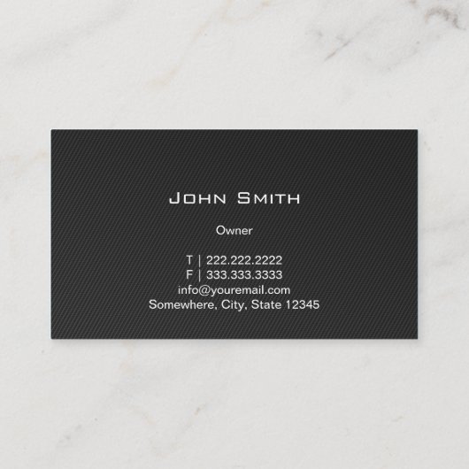 Cool Racing Auto Carbon Fiber Auto Visitekaartjes (Achterkant)