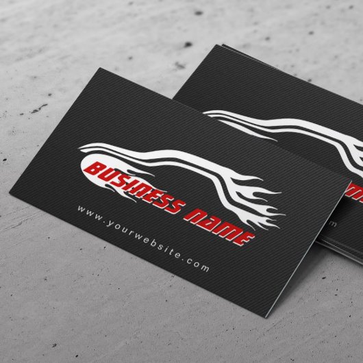 Cool Racing Auto Carbon Fiber Auto Visitekaartjes