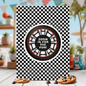 Cool Racing Car met foto Verjaardagsfeest Kaart