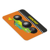 Cool Racing Green Monster Truck voor Racer Boys Magneet (Rechterzijde)