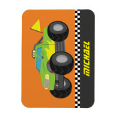 Cool Racing Green Monster Truck voor Racer Boys Magneet (Verticaal)