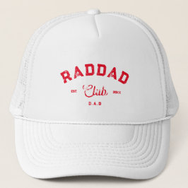 Cool Rad Dad Club Grappig Vaderdag Rood Trucker Pet
