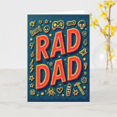 Cool Rad Dad Grafische Kaart (Gele Bloem)