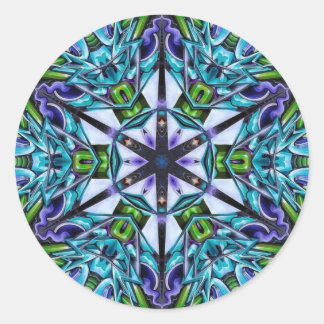 Cool Radiance Mandala Ronde Sticker