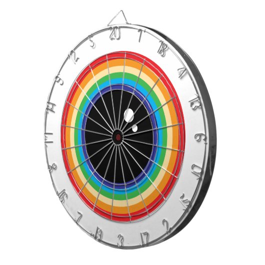 Cool Rainbow Eyeball Dartbord (Voorkant Rechts)