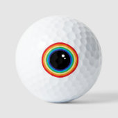 Cool Rainbow Eyeball Golfballen (Voorkant)