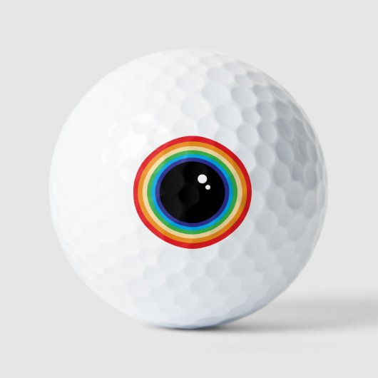 Cool Rainbow Eyeball Golfballen (Voorkant)