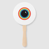 Cool Rainbow Eyeball Handwaaier (Achterkant)