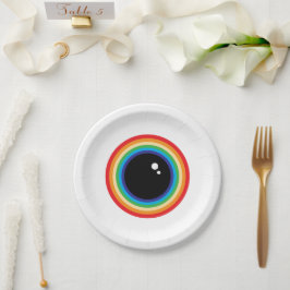 Cool Rainbow Eyeball Papieren Bordje