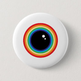 Cool Rainbow Eyeball Ronde Button 5,7 Cm