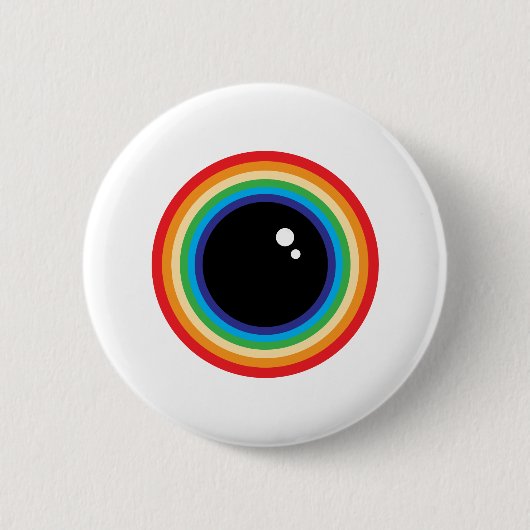 Cool Rainbow Eyeball Ronde Button 5,7 Cm (Voorkant)
