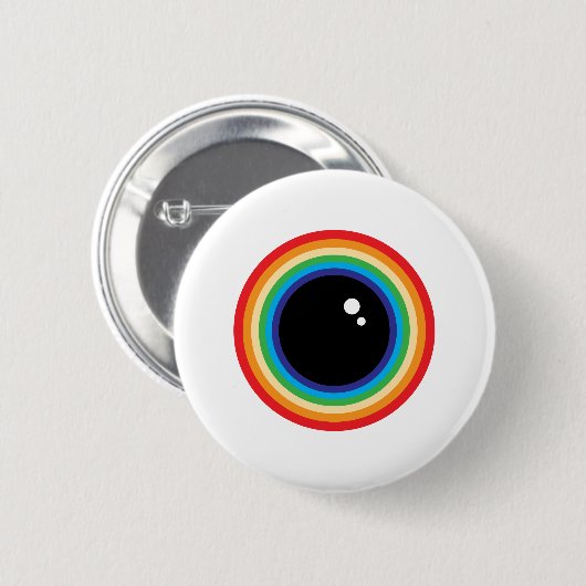 Cool Rainbow Eyeball Ronde Button 5,7 Cm (Voorkant /achterkant)