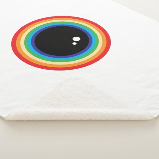 Cool Rainbow Eyeball Sherpa Deken (3/4)