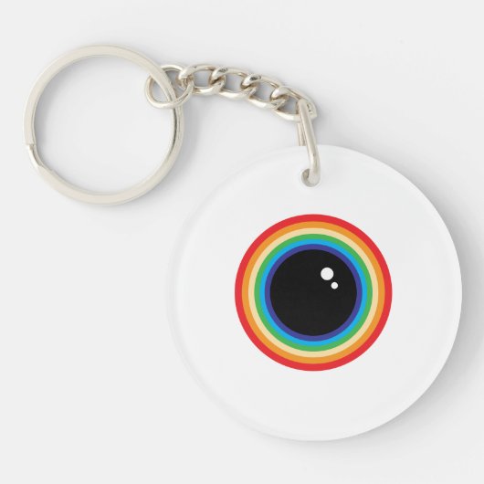 Cool Rainbow Eyeball Sleutelhanger (Voorkant)