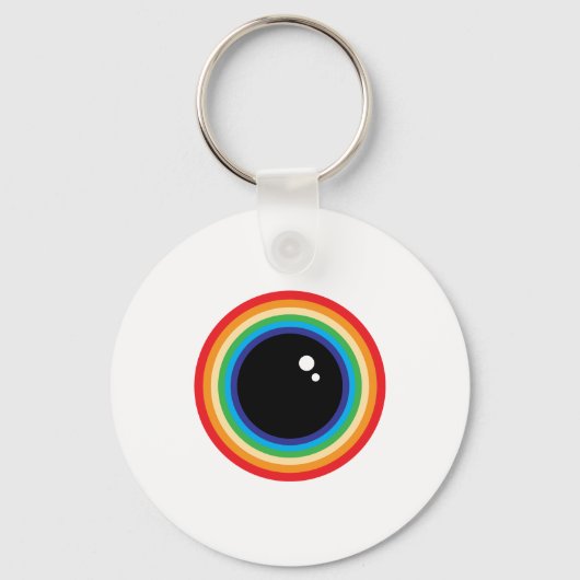 Cool Rainbow Eyeball Sleutelhanger (Voorkant)