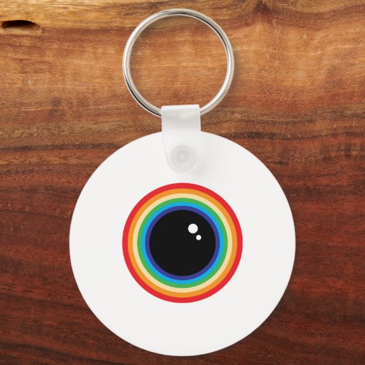 Cool Rainbow Eyeball Sleutelhanger (Achterkant)