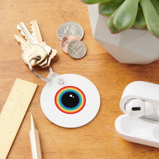 Cool Rainbow Eyeball Sleutelhanger (Bureau)