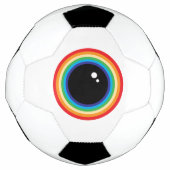 Cool Rainbow Eyeball Voetbal (Voorkant)