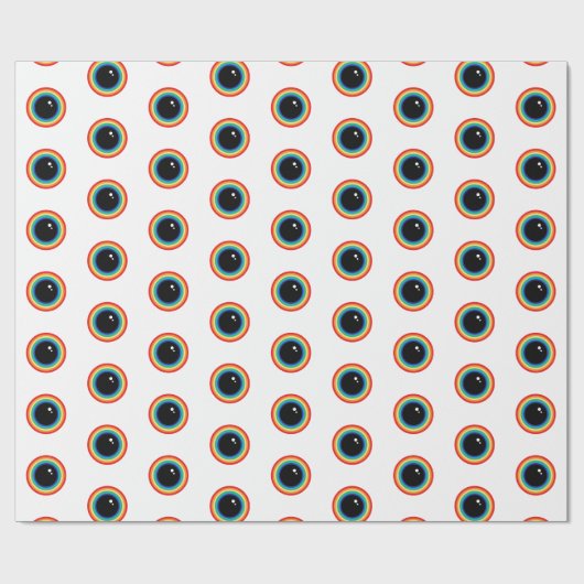 Cool Rainbow Eyes Cadeaupapier (Vlak)