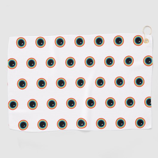 Cool Rainbow Eyes Golfhanddoek (Horizontaal)