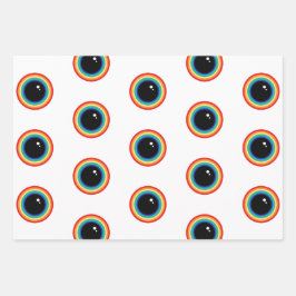 Cool Rainbow Eyes Inpakpapier Vel