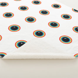 Cool Rainbow Eyes Sherpa Deken
