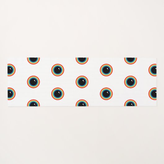 Cool Rainbow Eyes Yogamat (Achterkant (horizontaal))