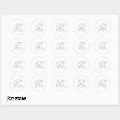 Cool Rainbow Glowing Luminescent Running Wolves Ronde Sticker (Vel)