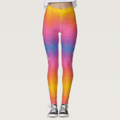 Cool Rainbow Gradient Handgeschreven Naam Waterver Leggings (Voorkant)