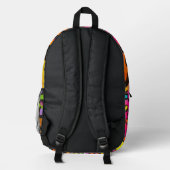 Cool Rainbow Leopard Print Meisje School Rugzak (Achterkant)