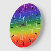 Cool Rainbow-patroon Grote Klok (Hoek)