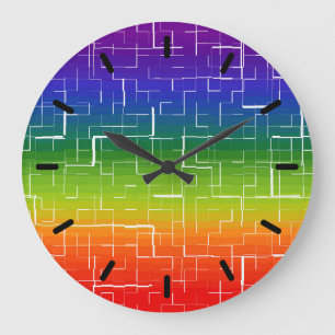 Cool Rainbow-patroon Grote Klok
