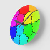 Cool Rainbow-patroon Ronde Klok (Hoek)