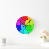 Cool Rainbow-patroon Ronde Klok (Huis)