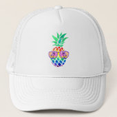 Cool Rainbow Pineappel Trucker Pet (Voorkant)