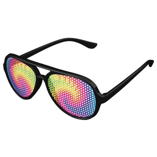 Cool Rainbow Tie Dye Aviator Zonnebril (Gekanteld)