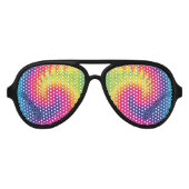 Cool Rainbow Tie Dye Aviator Zonnebril (Voorkant)